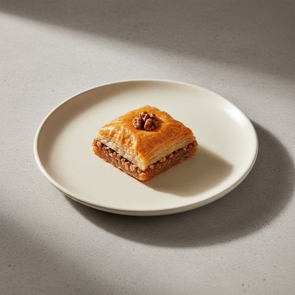 Cevizli klasik baklava, dört köşe kesim